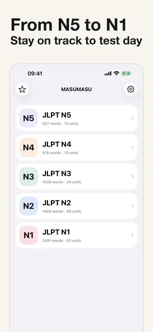 MASUMASU: JLPT Study Plan screenshot 4