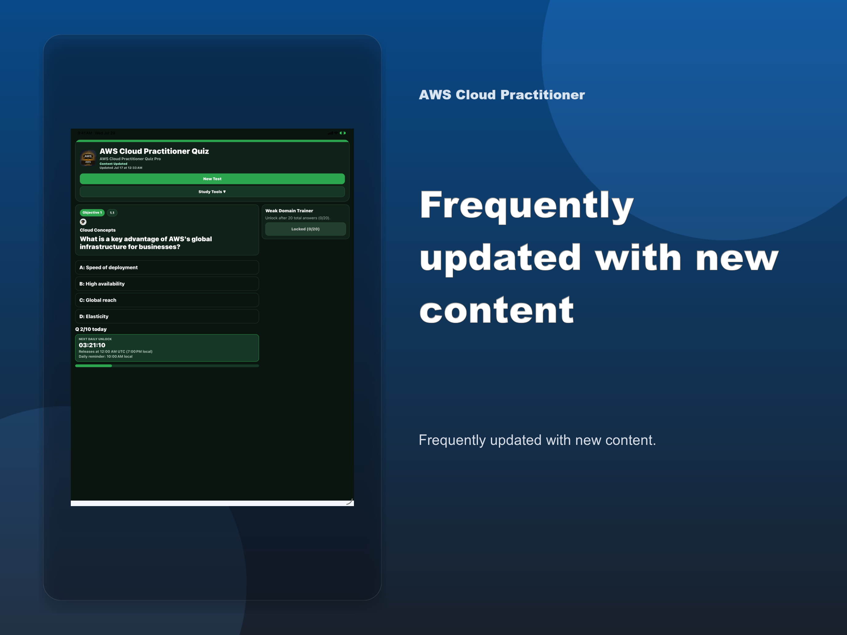 AWS Cloud Practitioner Quiz screenshot 16