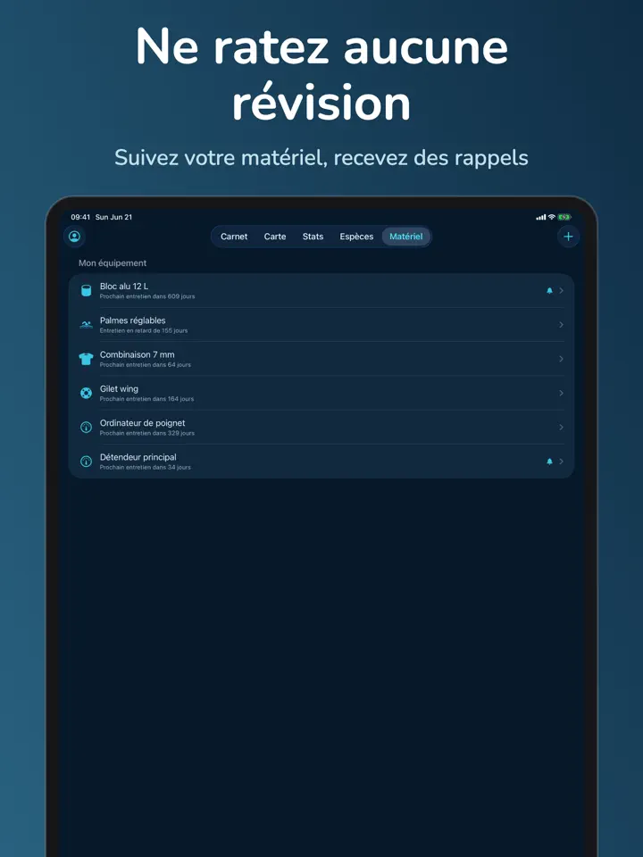 Bottomtime sur iPad : capture d’écran 8 sur 8