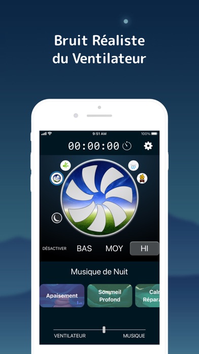 Screenshot #3 pour Calm Bed Time Fan Sound App