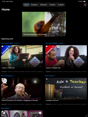 VOA English Learning iPad screenshot