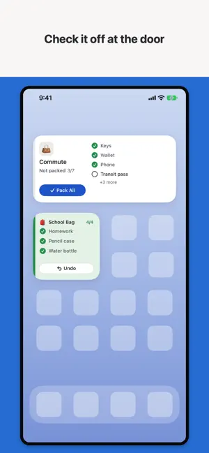 Packed - Daily Packing List screenshot 1