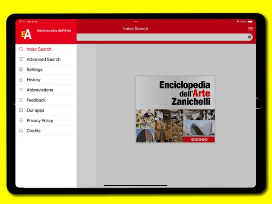 Enciclopedia dell'Arte iPad screenshot