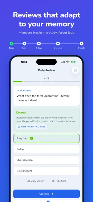 Memvero: Spaced Repetition screenshot 2