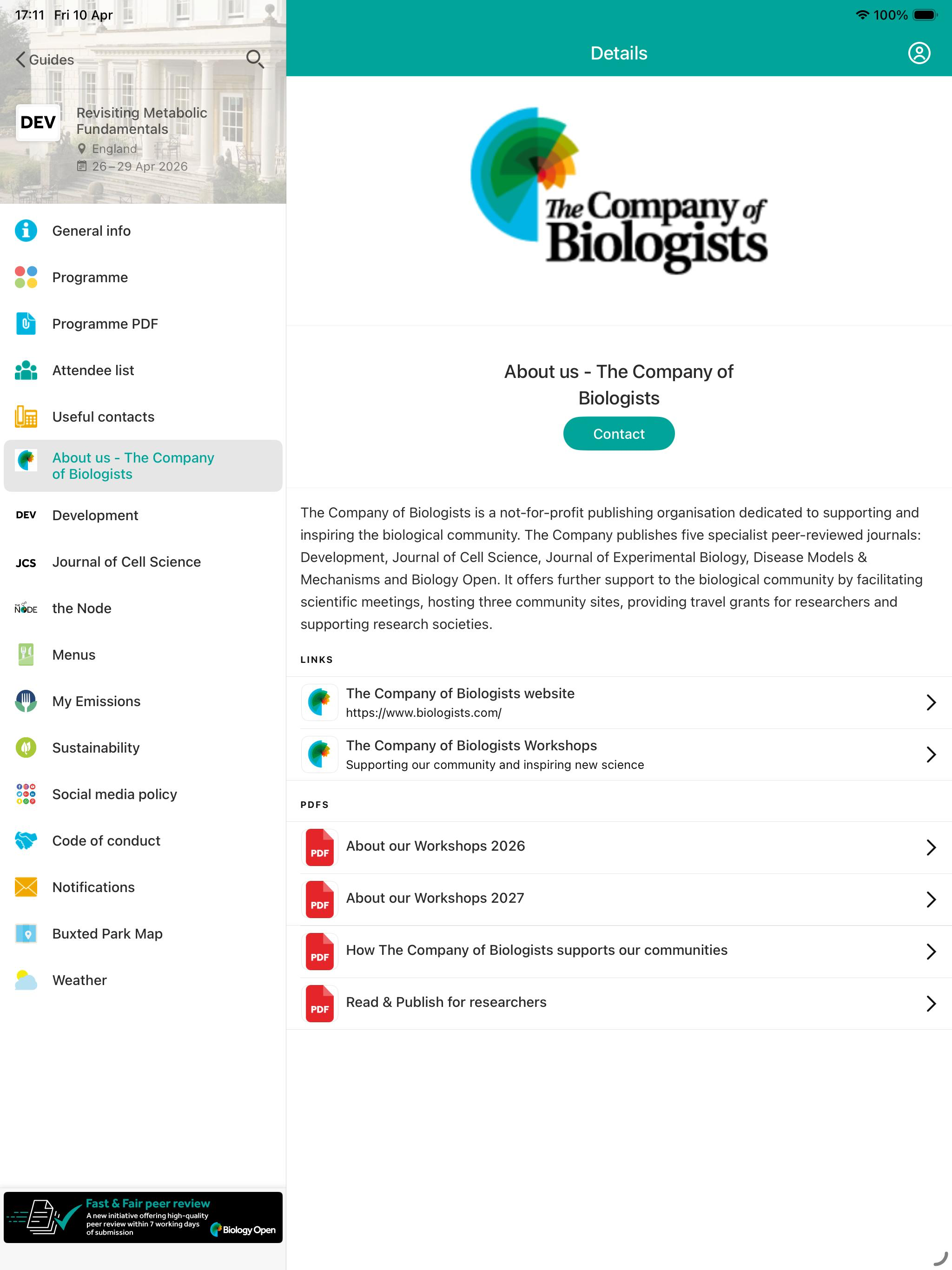 The Company of Biologists