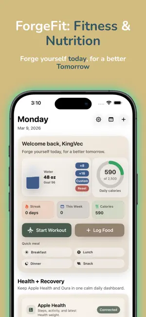 ForgeFit: Fitness & Nutrition screenshot 1