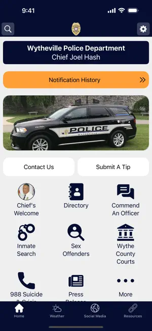Wytheville Police Dept. VA screenshot 1