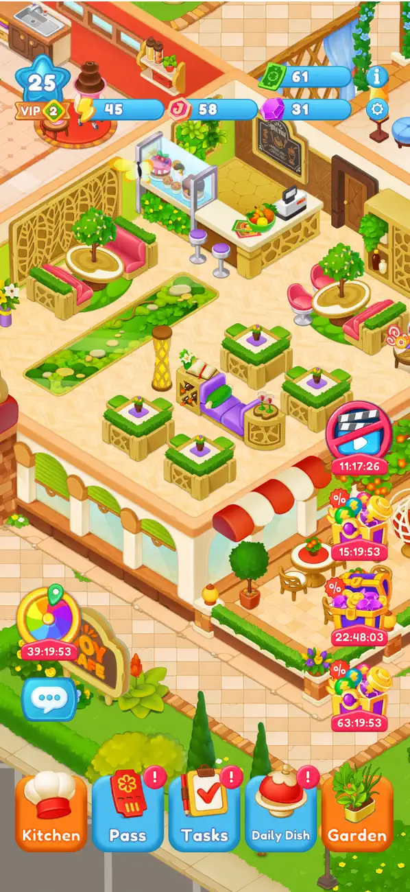 #6. Joy Cafe: Tasty Merge Game (iOS) De: Diana Maher