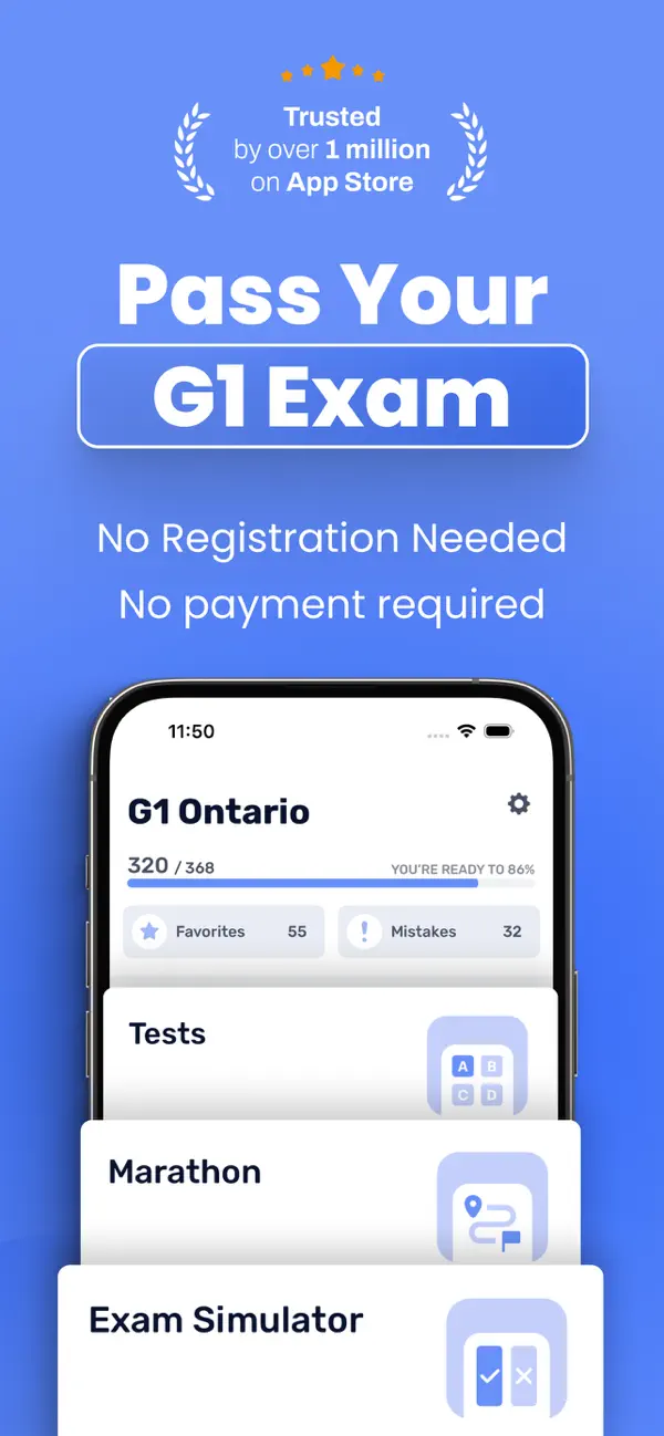 Screenshot #1 pour G1 Ontario Driver's Test Guide