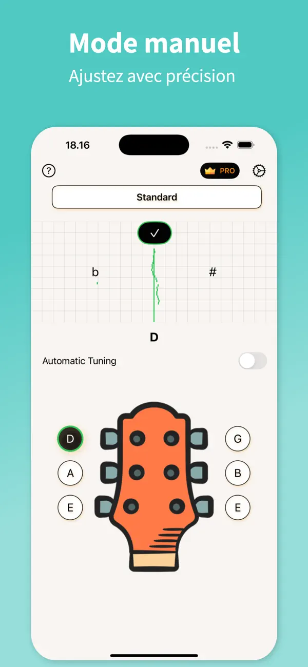 Screenshot #3 pour Accordeur de Guitare・TuneGuide