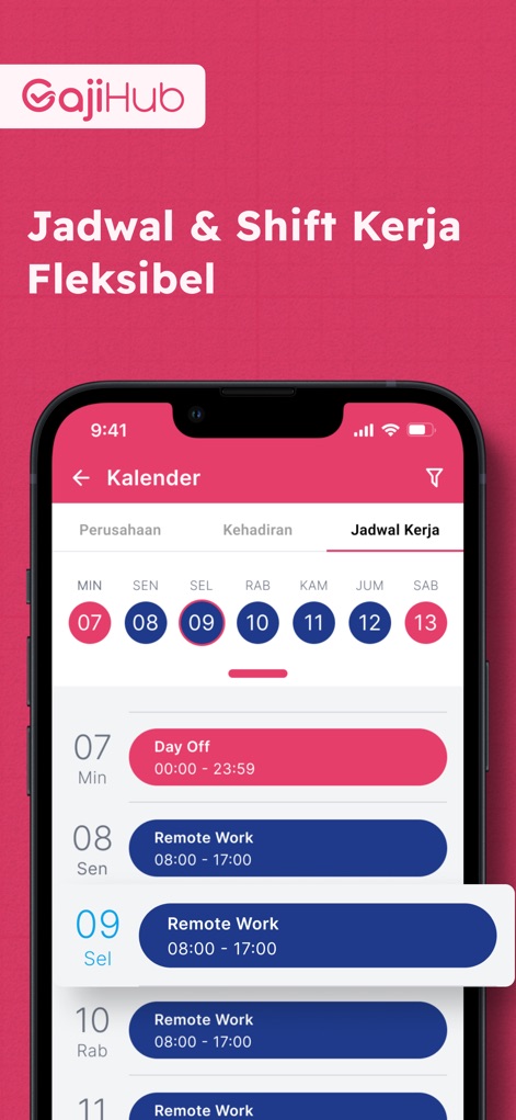 Gajihub - Payroll & Absensi - gajihub-work-schedule-calendar