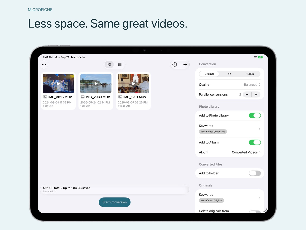 Screenshot 4 of Microfiche: Video Space Saver