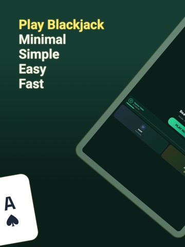 SimpleJack 21: Blackjack Game iPad screenshot