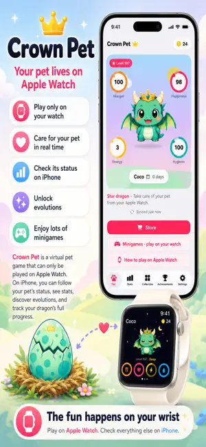 Crown Pet: Watch Pet Game screenshot 1