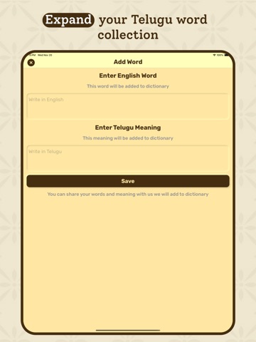 Telugu Dictionary - Translator iPad screenshot