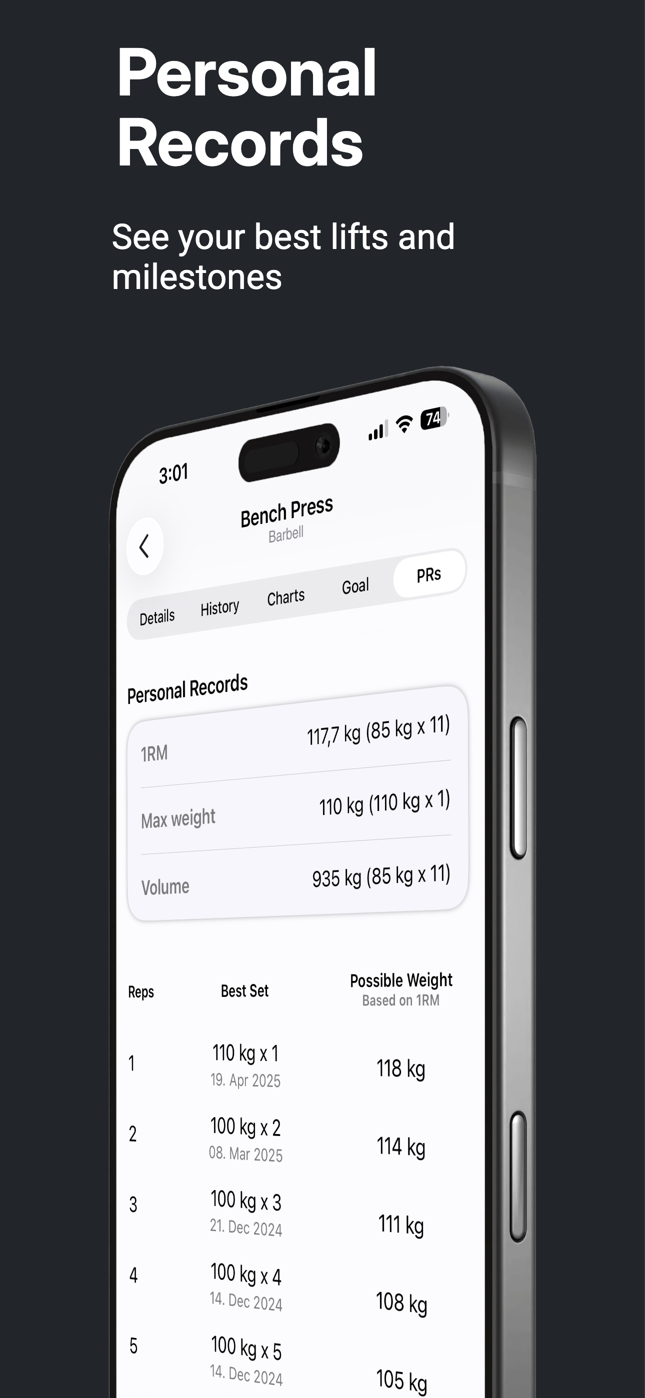 Lift - Gym Log