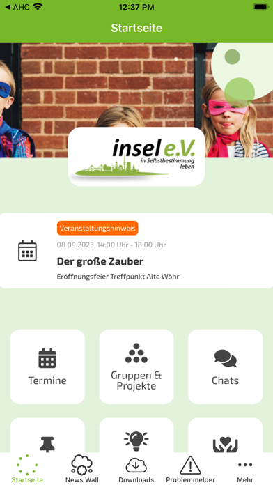 insel e.V. App Screenshot