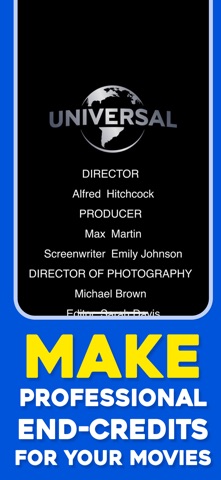 End Credits Maker: Roll Titles iPhone screenshot