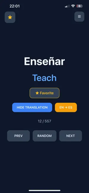 English Spanish Dictionary PRO screenshot 1