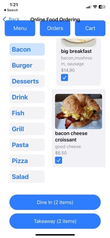 onlinefoodordering screenshot