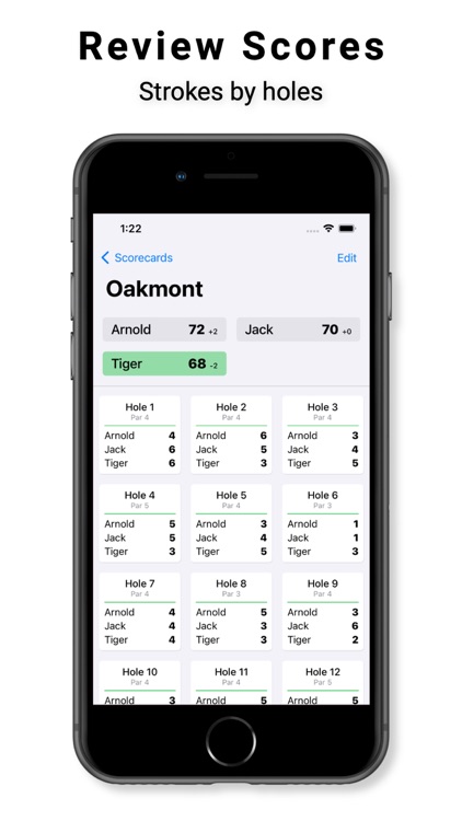 Golf & Mini-Golf Scorecard