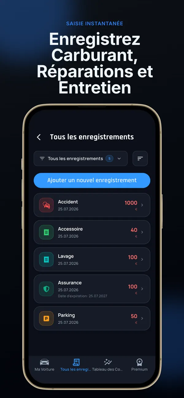 Screenshot #2 pour Ma Voiture: Gestion Auto
