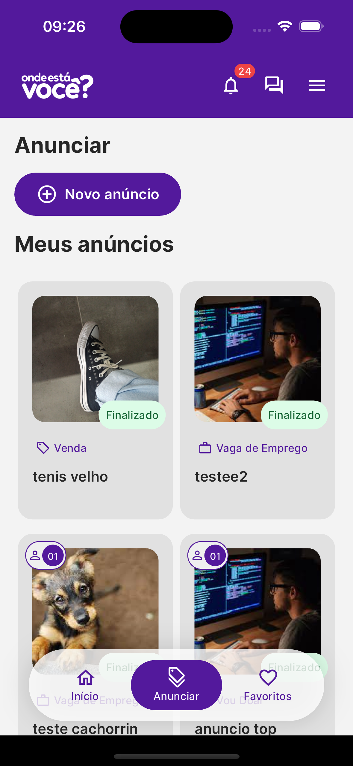 Onde está você?