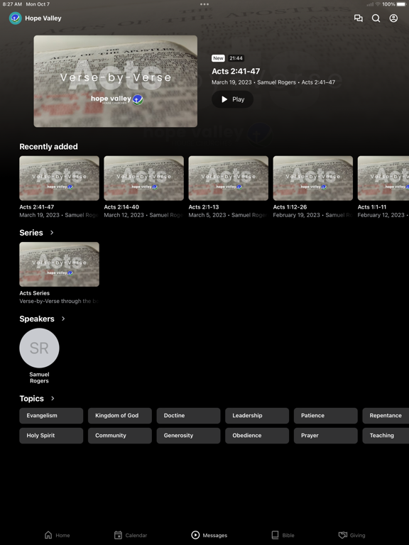Hope Valley iPad screenshot 3 - Education app