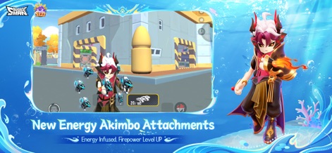 Sausage Man - Witness the enhanced firepower with new 'energy akimbo attachments' and futuristic weapon designs, ready for high-octane battles in the game's arena.