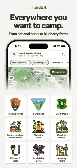 Hipcamp: Camping, RVs & Cabins screenshot 1