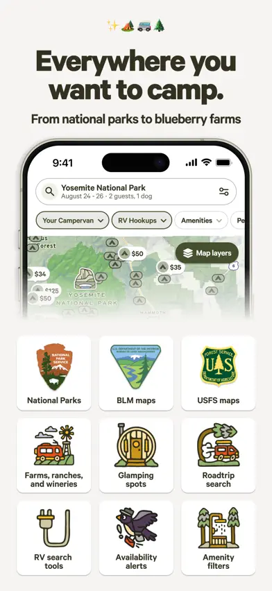 Hipcamp: Camping, RVs & Cabins screenshot 1