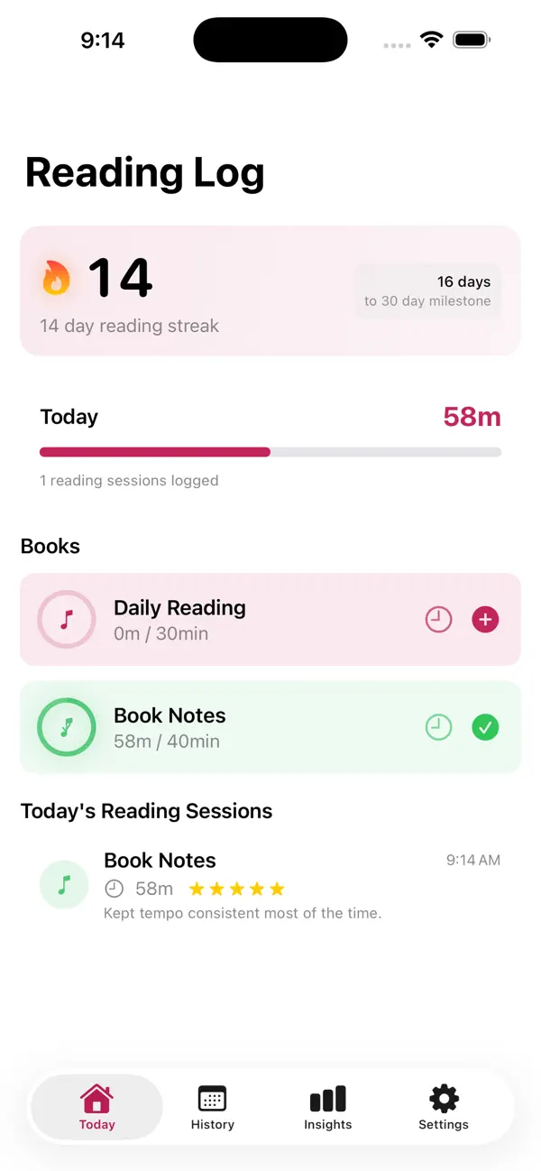 Screenshot #1 pour Daily Reading Log