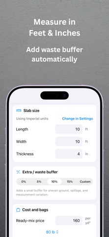 Concrete Calculator & Estimate screenshot