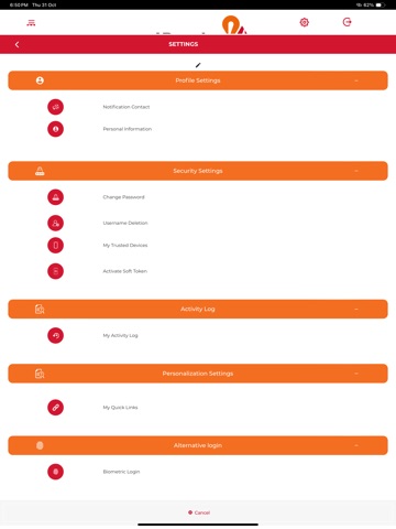 alBaraka Bank Mobile iPad screenshot