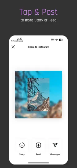 Capture d'écran de PhotoSquare For Instagram sur iPhone 5