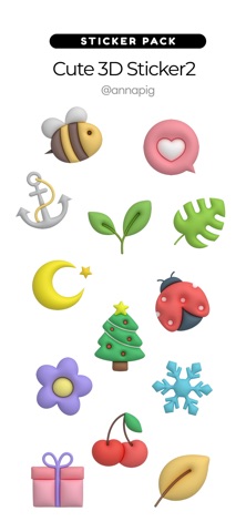 Cute 3D Sticker2 screenshot