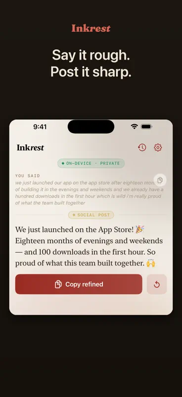 Inkrest: Private Dictation screenshot 7 of 8