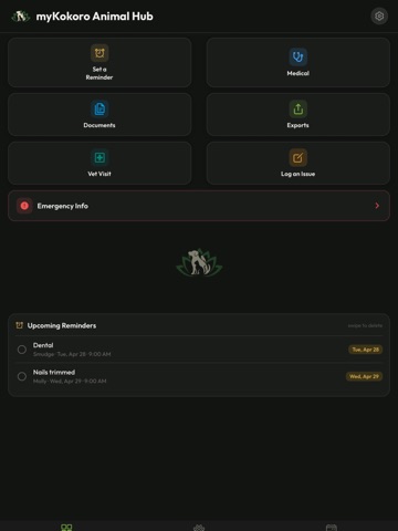 myKokoro Animal Hub iPad screenshot