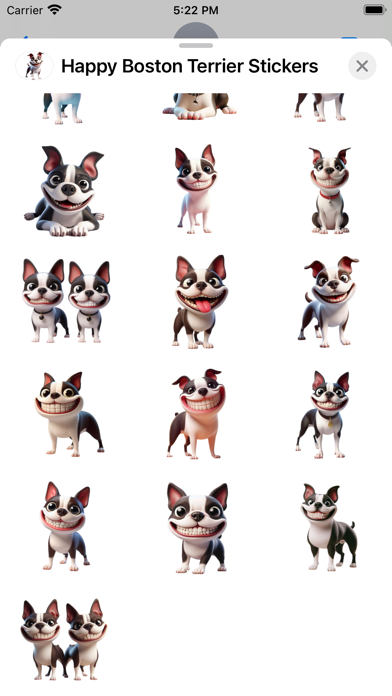 Screenshot #3 pour Happy Boston Terrier Stickers