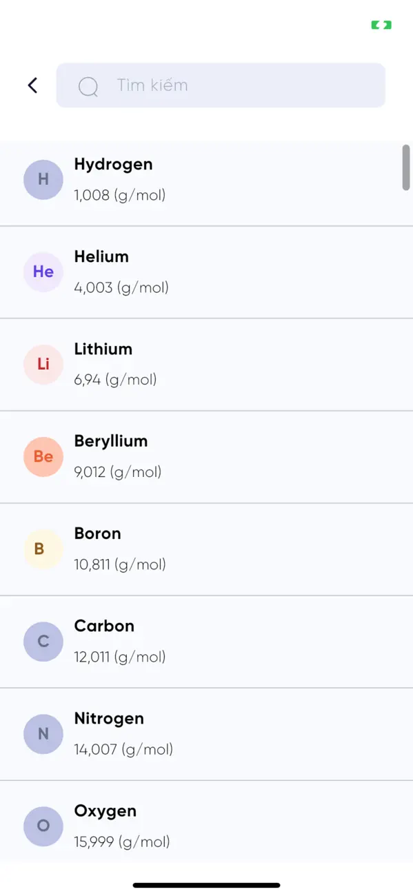 Screenshot #3 pour Bảng tuần hoàn hóa học