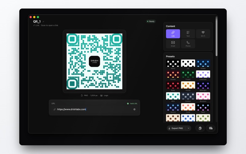 QR Code Generator – QR Craft iPhone screenshot