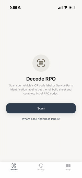 Decode RPO - QR Reader Screenshot 4 of 6