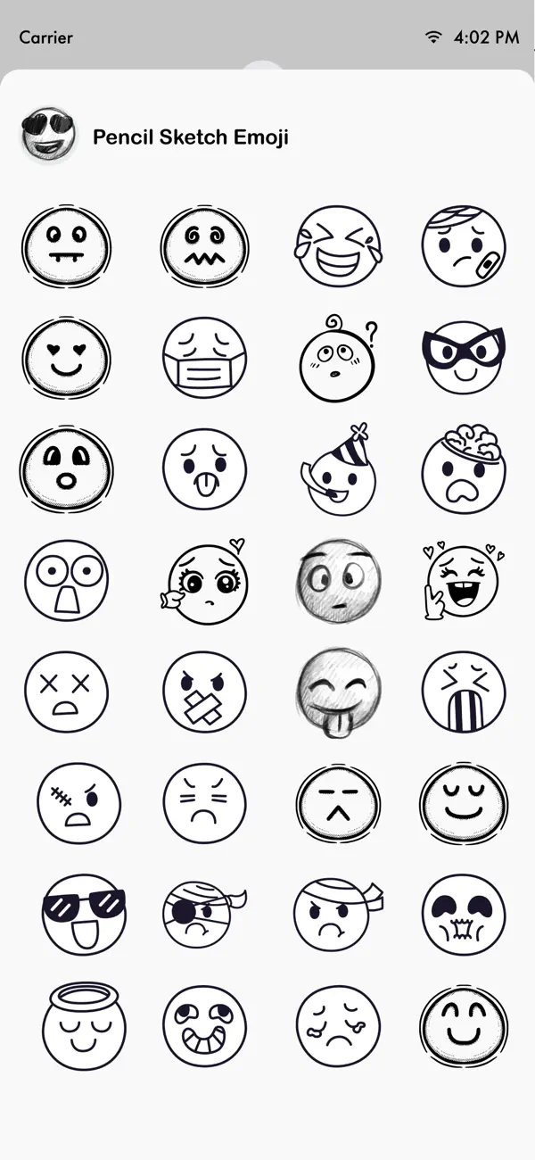Screenshot #2 pour Pencil Sketch Stickers Pack