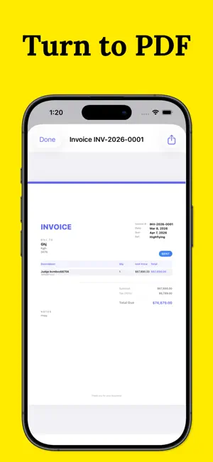 PDF Invoice & Receipt Maker screenshot 3