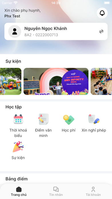BMS - Phụ huynh Screenshot