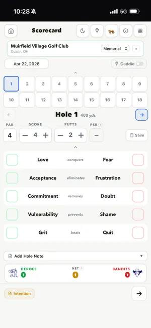 5 Heroes Mental Game Scorecard screenshot 3