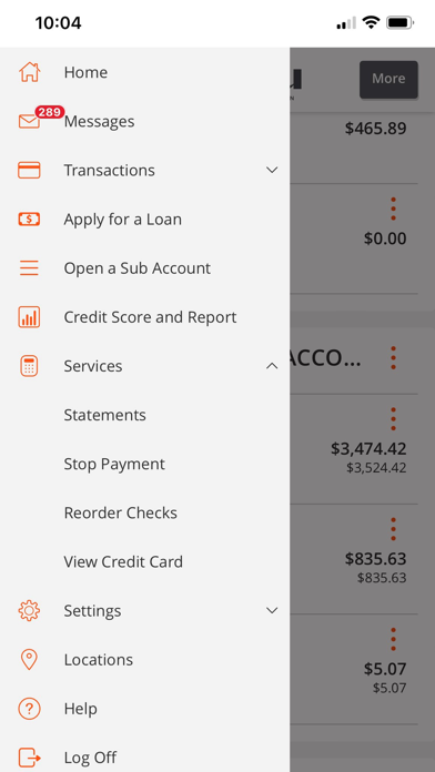 HFS Federal Credit Union Screenshot