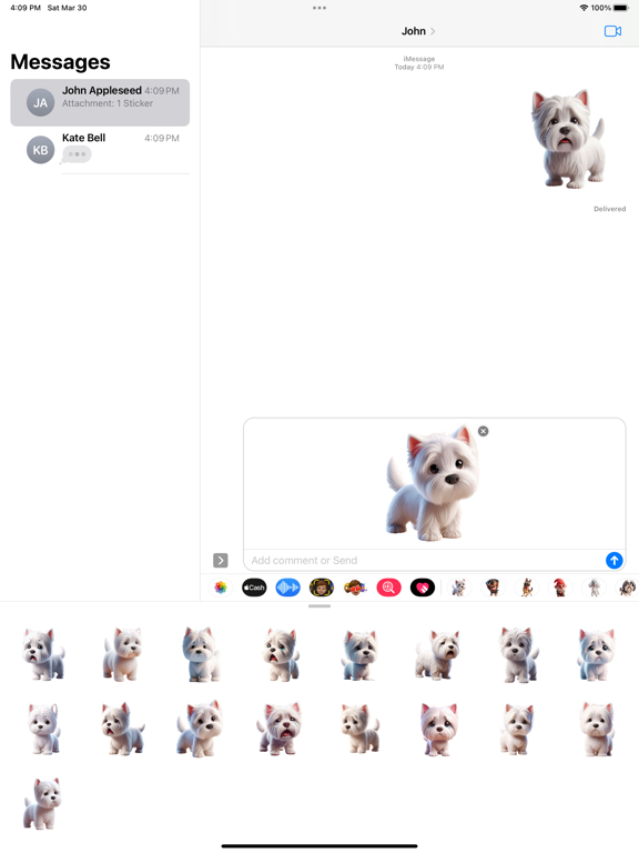 Screenshot #5 pour Sad Westie Stickers
