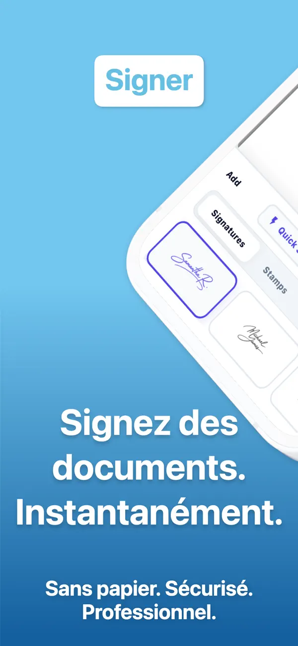 Screenshot #1 pour Signer - Signature