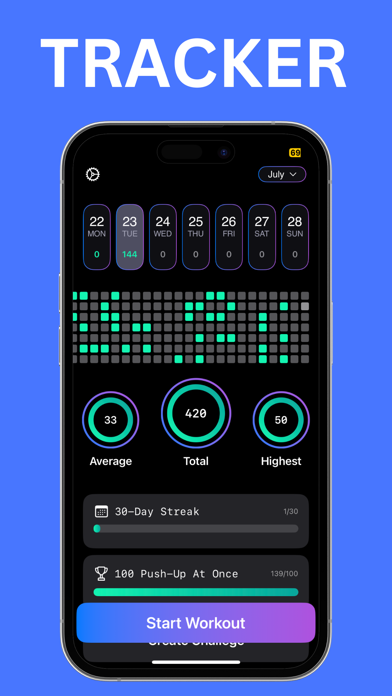 Pushup Tracker & musclebooster Screenshot